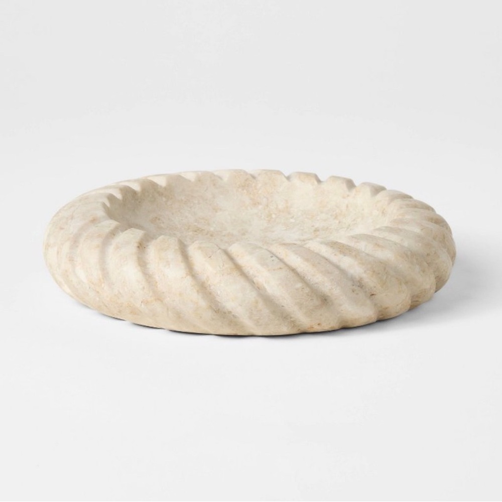 Twisted Edge Marble Dish Cream— Threshold designed with Studio McGee